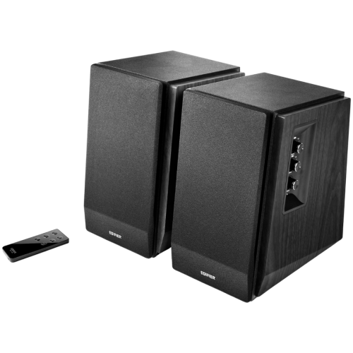 Колонки Edifier R1700BT 2.0 Bookshelf Speakers, BT V5.1, RCA, 0.75-inch Tweeters, 4-inch Drivers, 66W (RMS), Control Knobs and Remote Control, Black