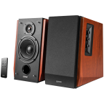 Тонколони Edifier R1700BT 2.0 Bookshelf Speakers, BT V5.1, RCA, 0.75-inch Tweeters, 4-inch Drivers, 66W (RMS), Control Knobs and Remote Control, Brown