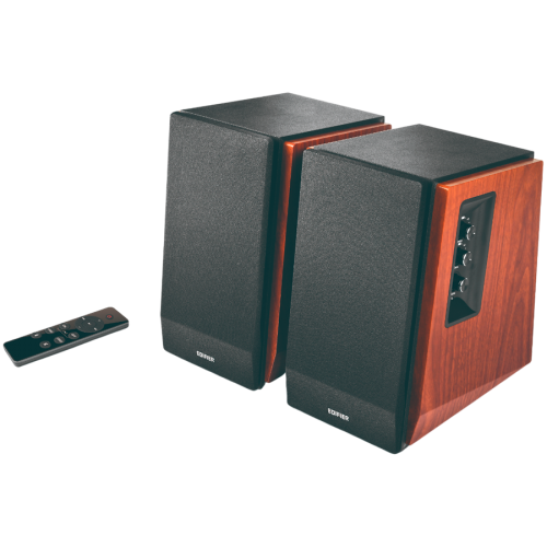 Тонколони Edifier R1700BTs .0 Bookshelf Speakers, BT V5.1, RCA, 0.75-inch Tweeters, 4-inch Drivers, Sub-Out, 66W (RMS), Control Knobs and Remote Control, Brown