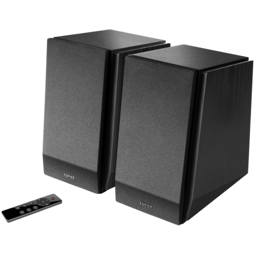 Тонколони Edifier R1855DB 2.0 Bookshelf Speakers, BT V5.1, Optical, Coaxial, RCA, 0.75-inch Tweeters, 4-inch Drivers, Sub-Out, 70W (RMS), Control Knobs and Remote Control, Matte Black
