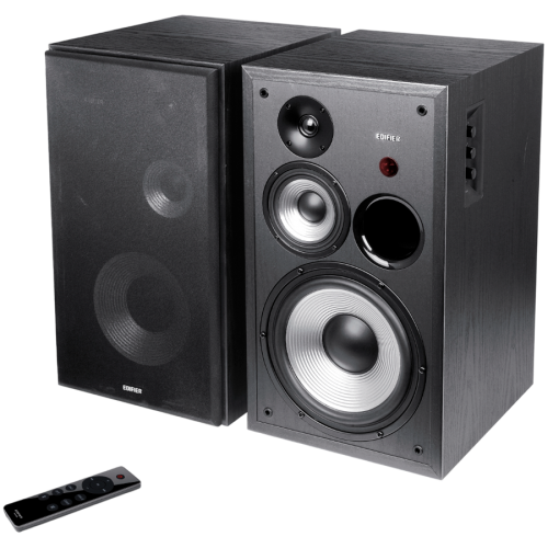 Тонколони Edifier R2850DB 2.0 Bookshelf Speakers, BT V5.1, Optical, Coaxial, RCA, 0.75-inch Tweeters, 4.5-inch Drivers, 8-inch Woofers, Sub-Out, 150W (RMS), Control Knobs and Remote Control, Black