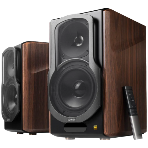 Колонки Edifier S2000MKIII Active Bookshelf Speakers, Bluetooth V5.0, Optical, Coaxial, Dual RCA Inputs, 130W (RMS), Control Knobs and Remote Control, S2000MKIII-BR