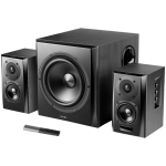 Тонколони Edifier S351DB 2.1 Audio System, BT V5.1, Optical, Coaxial, RCA, 8-inch Subwoofer, 3.5-inch Drivers, 0.75-inch Tweeters, 150W (RMS), Control Knobs and Remote Control, Black