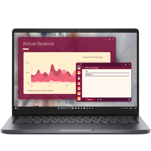 Лаптоп, Dell Pro 14 PC14250, Intel Core 5 120U (10 cores, up to 5.0 GHz), 14" FHD+(1920x1200) IPS, 300nits AG, 16 GB: 1 x 16 GB, DDR5, 5200 MT/s, 512 GB SSD