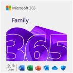 Софтуер Microsoft M365 Family Subscription FY25H2 Online Product Key License 1 License Eurozone Downloadable Click to Run ESD NR 1 Year