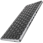 Клавиатура с подсветка AXAGON HMC-KB keyboard USB-C 5Gbps with HUB, microSD/SD, 3x USB-A, HDMI 4K/60Hz, PD 100W, Audio, US layout