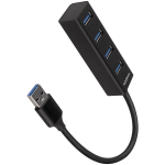 Хъб AXAGON HUE-M1A 4x USB3.2 Gen 1 MINI hub, metal, 20cm USB-A cable