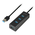 Хъб AXAGON HUE-S2BL 4x USB3.0 Charging Hub 1.2m Cable, MicroUSB Charging