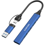 Хъб CANYON DS-02 4in1 USB-A/C Blue