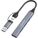 Хъб CANYON hub DS-02 4in1 USB-A/C Grey Хъб CANYON hub DS-02 4in1 USB-A/C Grey