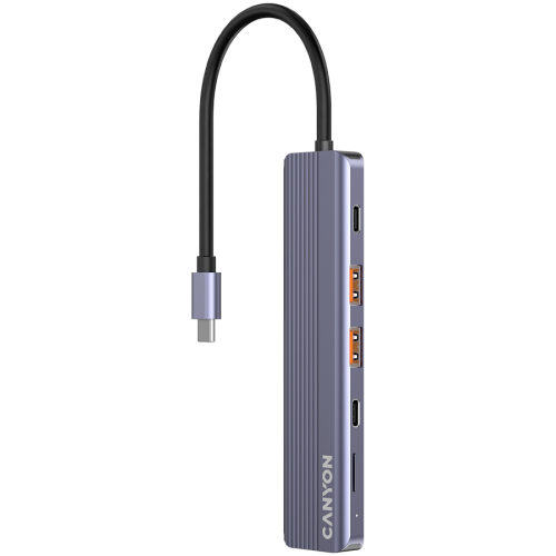 Хъб CANYON DS-17 6in1 4k USB-C Grey, CNS-TDS17 Хъб CANYON DS-17 6in1 4k USB-C Grey, CNS-TDS17
