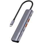 Хъб CANYON DS-17 6in1 4k USB-C Grey, CNS-TDS17 Хъб CANYON DS-17 6in1 4k USB-C Grey, CNS-TDS17
