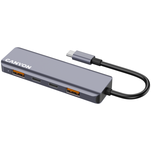 Хъб CANYON USB DS-18 5in1 USB-C Grey Хъб CANYON USB DS-18 5in1 USB-C Grey