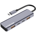 Хъб CANYON USB DS-18 5in1 USB-C Grey Хъб CANYON USB DS-18 5in1 USB-C Grey