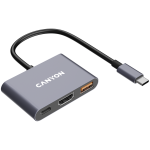 Хъб CANYON hub DS-4 3in1 USB-C Grey Хъб CANYON hub DS-4 3in1 USB-C Grey