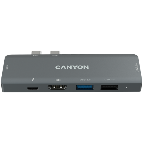Хъб CANYON hub DS-5 7in1 Thunderbolt 3 Space Grey, CNS-TDS05B Хъб CANYON hub DS-5 7in1 Thunderbolt 3 Space Grey, CNS-TDS05B