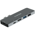 Хъб CANYON hub DS-5 7in1 Thunderbolt 3 Space Grey, CNS-TDS05B Хъб CANYON hub DS-5 7in1 Thunderbolt 3 Space Grey, CNS-TDS05B