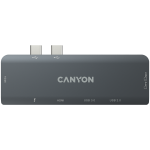 Хъб CANYON hub DS-5 7in1 Thunderbolt 3 Space Grey, CNS-TDS05B Хъб CANYON hub DS-5 7in1 Thunderbolt 3 Space Grey, CNS-TDS05B