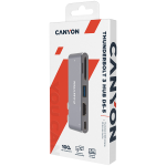 Хъб CANYON hub DS-5 7in1 Thunderbolt 3 Space Grey, CNS-TDS05B Хъб CANYON hub DS-5 7in1 Thunderbolt 3 Space Grey, CNS-TDS05B