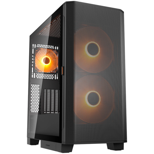 Кутия COUGAR AIRFACE FLO RGB PC Case, Mid Tower, Black, CGR-5YA6B-RGB