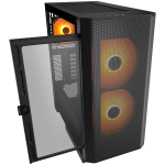 Кутия COUGAR AIRFACE FLO RGB PC Case, Mid Tower, Black, CGR-5YA6B-RGB
