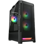 COUGAR | Duoface RGB Black | PC Case | Mid Tower / Airflow Front Panel / 2 x 140mm & 1x 120mm ARGB Fans incl. / TG Left Panel