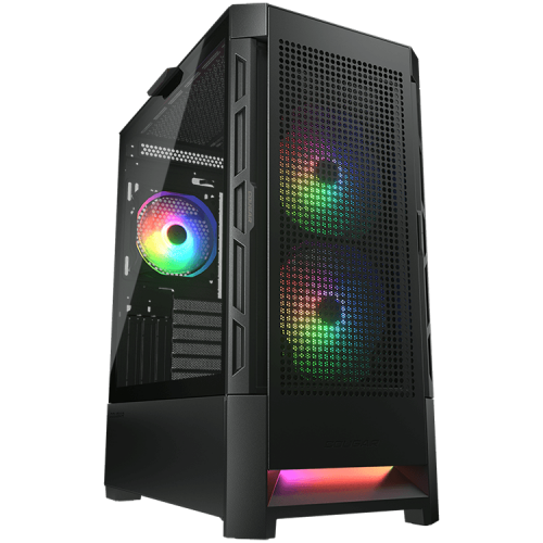 COUGAR | Duoface RGB Black | PC Case | Mid Tower / Airflow Front Panel / 2 x 140mm & 1x 120mm ARGB Fans incl. / TG Left Panel COUGAR | Duoface RGB Black | PC Case | Mid Tower / Airflow Front Panel / 2 x 140mm & 1x 120mm ARGB Fans incl. / TG Left Panel