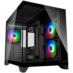 Кутия за компютър COUGAR FV150 Mini RGB PC Case, Mid tower, Black