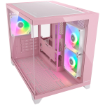 Кутия за компютър COUGAR FV150 Mini RGB PC Case, Mid tower, Pink
