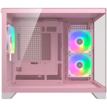 Кутия за компютър COUGAR FV150 Mini RGB PC Case, Mid tower, Pink