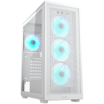 Кутия COUGAR | MX220 RGB White | PC Case | Mid Tower / Mesh Front Panel / 4 x 120mm ARGB Fans / Transparent Left Panel