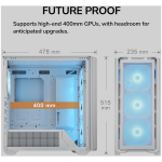 Кутия за компютър COUGAR MX600 PC Case, Mid Tower, White, CGR-57C9W-RGB Кутия за компютър COUGAR MX600 PC Case, Mid Tower, White, CGR-57C9W-RGB
