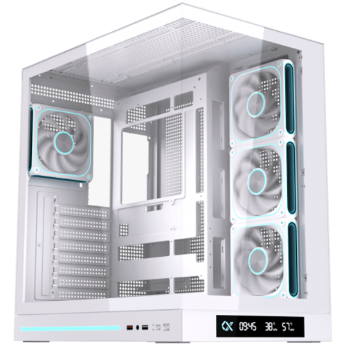 Кутия Cloud DGT Arctic EN49620 (WH,U3+U2,2PCS TG,Side ARGB LED,3PCS J22A PWM Arctic Reverse & 1PC J22A PWM Arctic,ARGB PCB,Digital LCD)
