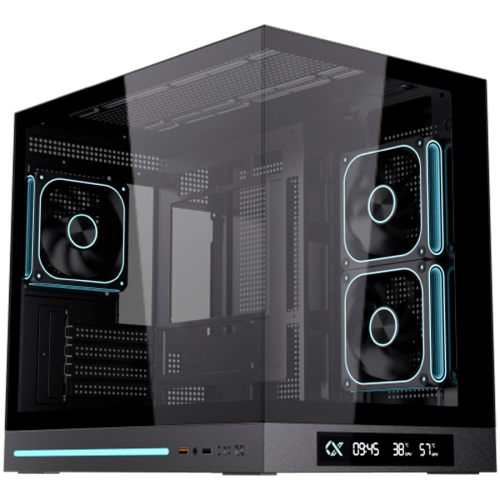 Кутия Cloud M DGT 3AF EN49637 (BK,MATX,U3+U2,2PCS TG,Side ARGB LED,2PCS J22A PWM Reverse & 1PC J22A PWM,ARGB PCB,Digital LCD)
