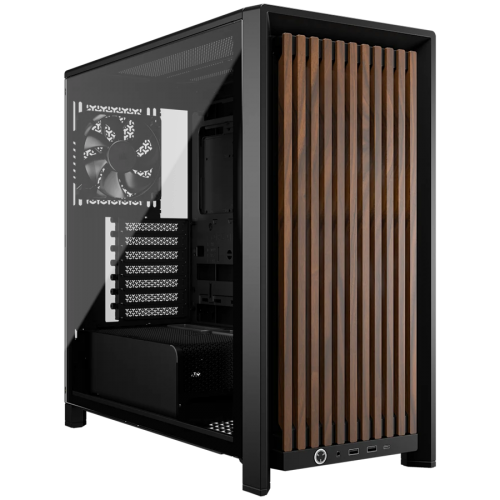 Corsair FRAME 4000D RS Wood Mid-Tower, Black/Walnut