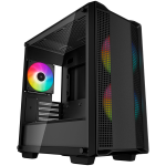 DeepCool CC360 ARGB, Mid Tower, Mini-ITX/Micro-ATX, 1xUSB3.0, 1xUSB2.0, 1xAudio, 3x120mm Pre-Installed ARGB Fans, Tempered Glass, Mesh Panel, Black, R-CC360-BKAPM3-G-1