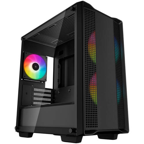 DeepCool CC360 ARGB, Mid Tower, Mini-ITX/Micro-ATX, 1xUSB3.0, 1xUSB2.0, 1xAudio, 3x120mm Pre-Installed ARGB Fans, Tempered Glass, Mesh Panel, Black, R-CC360-BKAPM3-G-1 DeepCool CC360 ARGB, Mid Tower, Mini-ITX/Micro-ATX, 1xUSB3.0, 1xUSB2.0, 1xAudio, 3x120mm Pre-Installed ARGB Fans, Tempered Glass, Mesh Panel, Black, R-CC360-BKAPM3-G-1