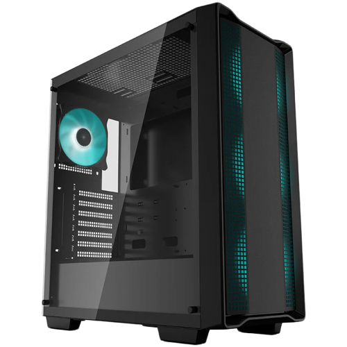 Кутия DeepCool CC560 V2, Mid Tower, Mini-ITX/Micro-ATX/ATX, 1xUSB3.0, 1xUSB2.0, 1xAudio, 4x120mm Pre-Installed LED Fans, Tempered Glass