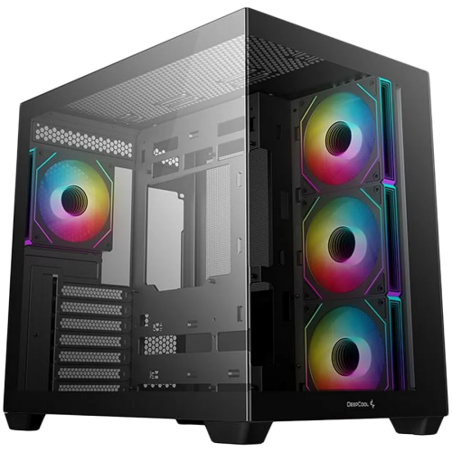 Кутия DeepCool CG530 4F, Mid Tower, Rear Connector support, 3x120mm ARGB Reverse Fan, 1x120mm ARGB Fan, R-CG530-BKADA4-G-1 Кутия DeepCool CG530 4F, Mid Tower, Rear Connector support, 3x120mm ARGB Reverse Fan, 1x120mm ARGB Fan, R-CG530-BKADA4-G-1