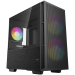 Кутия DeepCool CH360 DIGITAL, Mini Tower, Mini-ITX/Micro-ATX, 1x USB3.0, 1x Audio, 1x Type-C, Pre-Installed 2x140mm ARGB Fans + 1x120 ARGB Fan