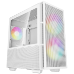 Кутия DeepCool CH360 WH, Mid Tower, 2x140mm Pre-Installed ARGB Fans + 1x120, Tempered Glass, Mesh Panel, White, R-CH360-WHAPE3-G-1