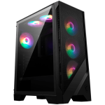 Кутия за компютър MSI MAG FORGE 120A AIRFLOW, Mid-Tower, ATX/M-ATX/ITX, 2x USB 3.2 Gen 1 Type-A, 1x Audio/1x Mic, LED On/Off Button, ARGB Hub, 6x 120mm ARGB Fans, Mesh Panel