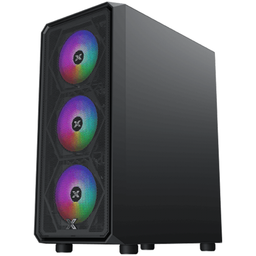 Кутия Xigmatek DUO X (BK, EATX, U3x1 & U2x2,Front Mesh Grill & Left TG, 4PCS Z20F Fan) Кутия Xigmatek DUO X (BK, EATX, U3x1 & U2x2,Front Mesh Grill & Left TG, 4PCS Z20F Fan)