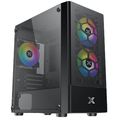Кутия за компютър Xigmatek Oreo Black EN47758, M-ATX, USB3.0x1+USB2.0x2, Meshed Grill FP, Left TG, 3PCS X24F Fixed RGB Fan Кутия за компютър Xigmatek Oreo Black EN47758, M-ATX, USB3.0x1+USB2.0x2, Meshed Grill FP, Left TG, 3PCS X24F Fixed RGB Fan