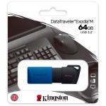 Флашка Kingston 64GB USB3.2 Gen 1 DataTraveler Exodia M (Black + Blue) DTXM/64GB