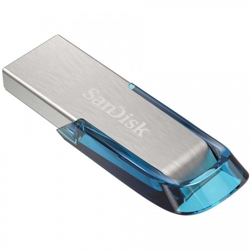 Флашка SanDisk Ultra Flair 128GB, USB 3.0, 150MB/s read - Tropical Blue Флашка SanDisk Ultra Flair 128GB, USB 3.0, 150MB/s read - Tropical Blue