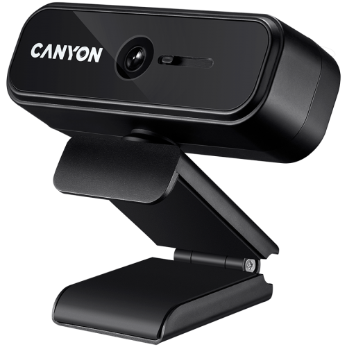 Уеб камера CANYON C2, 720P HD 1.0Mega fixed focus webcam with USB2.0. connector, 360° rotary view scope, 1.0Mega pixels, built in MIC, Resolution, Black