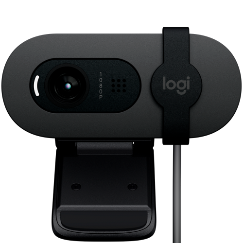 Уебкамера, Logitech Brio 100 Full HD Webcam - GRAPHITE - USB - N/A - EMEA28-935