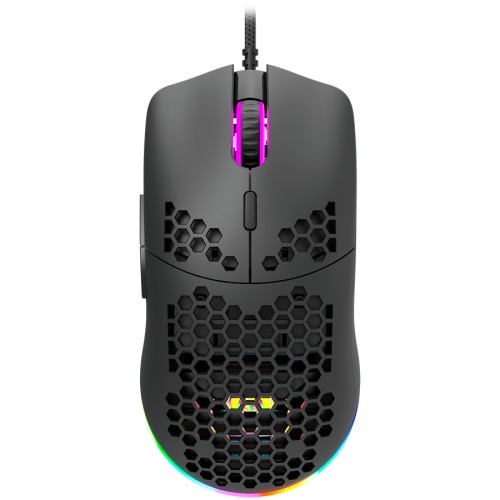 Гейминг мишка CANYON Puncher GM-11, Pixart 3519 optical sensor, 4 levels of DPI, 1.65m Ultraweave cable, UPE feet and colorful RGB lights