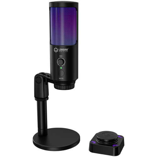 Микрофон LORGAR SMP40, RGB Microphone with external mute button and metal stand, LRG-SMP40-BK Микрофон LORGAR SMP40, RGB Microphone with external mute button and metal stand, LRG-SMP40-BK
